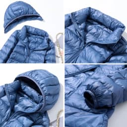 SEDUTMO Winter Long Womens Down Coat  Ultra Light Thin Puffer Jacket Slim Casual Remove Hooded Parka ED1580