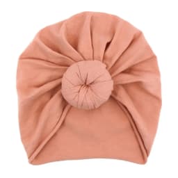 Solid Cotton Donuts Baby Boy Girls Cap Hat 0-4T Sweet Newborn Skullies Beanies Soft Turban India Topknot Headwraps Accessories