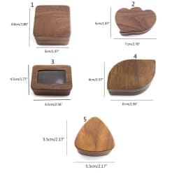 Wooden Ring Box Engagement Wedding Ceremony Heat Proposal Ring Box Jewelry Display Gift for Girl Walnut Wood Bracelet Package