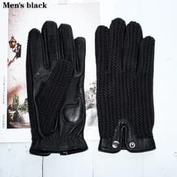 Men's Summer Motorcycle Riding Gloves Touch Screen Leather Driving Unlined Thin Goatskin 2025 New Style