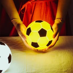 Football Night Light Touch Sensor Dimmable LED Light USB Rechargeable Waterproof Silicone Ball Lamp for Children Baby Toy Gift