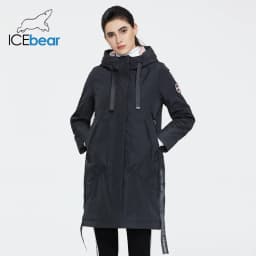 ICEbear 2023 new fall women's coat with a hood casual wear quality fashion autumn parka brand clothing GWC20035D