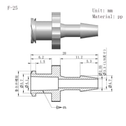 1pcs Luer Lock Adapter PP Plastic Air Valve Pipe Dispensing Glue Subpackaging Syringe Barrel Fitting Connector