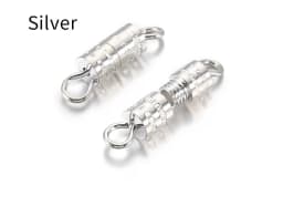 50pcs 16x2mm Cylinder Fasteners Buckles Closed Beading End Clasp Screw Clasps For DIY Jewelry Making Bracelet Necklace Connector