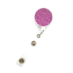 Pink Leopard Print Lanyard Credit Card ID Holder Bag Student Women Travel Card Cover Badge Car Keychain Decorations