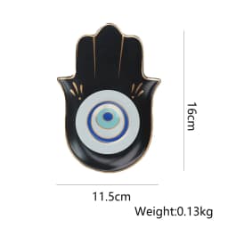 Hamsa Trinket Dish Ring Dish Ceramic Evil Eye Trinket Plate Cute Decor Jewelry Tray Dish Gift Mom Brithday