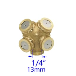 1/4" 1/2" 3/4" Brass Garden Sprayer Nozzle 1/2/3/4 Hole Garden Irrigation Water Sprinkler For Pesticide Atomizing Spray Fitting