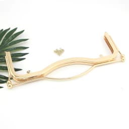 K666 light gold Smooth surface lip 27CM no hole screw delicate Luggage Accessories Hardware purse frame DIY Kiss lock bag