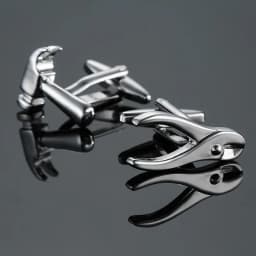 AS High quality playing card Cufflinks new fashion stock hammer dice pistol Cufflinks men's shirt badge pin birthday party gift