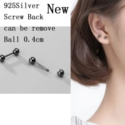 La Monada Sterling Silver Stud Earrings Women Two Ball Fine 925 Silver Jewelry Woman Earrings Stud Silver 999 Keep Piercing Nut