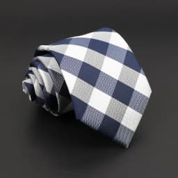 New Men's Classic Plaid Tie Luxury Stripe 8cm Jacquard Necktie All-Match Cravat For Business Wedding Party Daily Wear Accessory