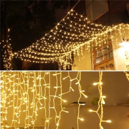 LED Icicle Curtain String Light Window Fairy Lights 8 Lighting Modes Christmas Decoration 2026 Street Garland Ornaments New Year