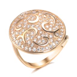 SYOUJYO Big Size 585 Rose Gold Color Round Rings For Women Natural Zircon Full Paved Fine Jewelry Trendy Rings Luxury Design