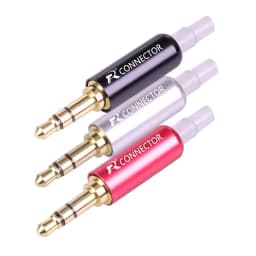 10pcs Stereo 3.5mm Connectors with Protecting Tail Gold Plated 3 Poles Plug 3.5mm Jack Male Connector Earphone Jack DIY