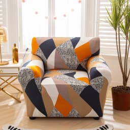 string printed sofa chair slipcovers armchair decoration elastic spandex for living room sofa cover stretch floral printed