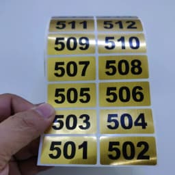 1000 Consecutive Sequential Numbering Labels Adhesive Number Sticker Gold Colour