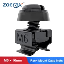 ZoeRax M6 X 16mm Rack Mount Cage Nuts, Screws and Washers for Rack Mount Server Cabinet, Rack Mount Server Shelves, Routers