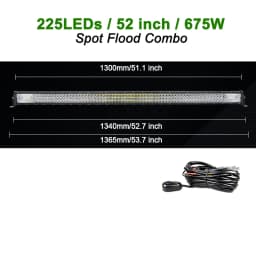 22 32 42 50 52'' Inch Straight Curved Led Light Bar Spot Flood LED Car Lights Offroad Driving Fog Lamp Truck 4x4 ATV UTV 12V 24V