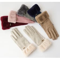 New Women Winter Warm Touch Screen Plus Velvet Thicken Plush Wrist Gloves Elegant Female Soft Cycling Drive Not Bloated