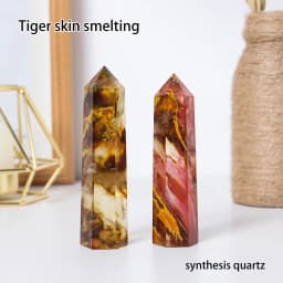 36 colours Crystal Hexagonal Prism Natural Rose Quartz Wand Energy Amethyst Tower Home Furnishing Decoration