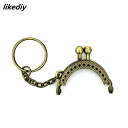 20 Pcs/Lot 4 CM Bronze/Silver/Golden/Gun Black Half Round Metal Purse Frame Kiss Clasp Lock With Key Ring Bag Accessories