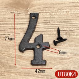 Metal Letters House Numbers Retro 3D Sign Cafe Wall Creative Cast Iron Decoration Doorplate Digital Arabic Furniture Hardware