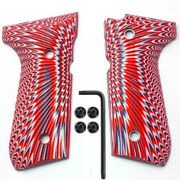 1pair G10 Grips 92fs Grips , 92 Fs, M9, 92a1, 96a1, Full Size Gun Grips with Screws , Sunburst Texture