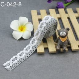5Yards 1-6cm Crocheted Webbing Cotton Lace Trims for Handmade DIY Sewing Garments Accessories Wedding Deco Gift Floral Packing