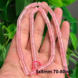 Natural Rose Quartz Beads Matte Pink Crystal Heart Faceted Round Loose Stone Beads for Jewelry Making DIY Handmade Bracelet