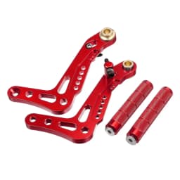 New 2Pcs 5 Color CNC Aluminum Alloy Billet Set Racing Race Go Kart Pedals Foot Rests Brake And Accelerator Set Black Gold Pedals