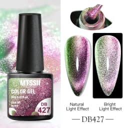 Mtssii Reflective Glitter Gel Nail Polish 6ML Galaxy Chameleon Cat Eye Gel Nail Art Magnetic Varnish Semi Permanent Base Top Gel