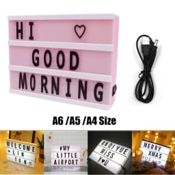 A4 A5 A6 Size USB AA Battery LED Combination Night Light Box Lamp DIY Letters Symbol Cards Decoration Lamp Cinema Lightbox