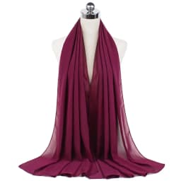 New Premium Plain Chiffon Scarf Muslim Hijab Instant Shawl Soft Ball Bubble Chiffon Head Wraps Islamic Lady Women Hijabs