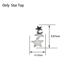 1 PC Surgical Steel Dermal Anchor Moon Shape Micro Dermal Anchor Flower Star Piercings Skin Diver Piercing Body Jewelry 14g