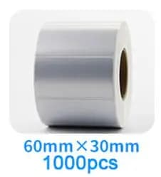 Matte Silver PET Barcode Label 100 90 80 70 60 40 50 30 20 Transfer Ribbon Printer Sticker
