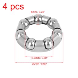 X Autohaux 4pcs/Pack Bicycle Ball Bearing Retainer Stainless Steel Bike Ball Bearings for MTB Bicycle Headset/Bottom Bracket