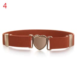 Kids Heart Buckle-Free Elastic Belt Adjustable Stretch Canvas Belt Boys Girls Casual Jeans Pants Dresses Children Belts