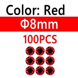 100pcs 2D Metal Jigs Lure DIY Fish Eyes Holographic Flat Fishing Fly Eyes Sticker for Slow Jigging Fishing Lure Baits 3mm-12mm