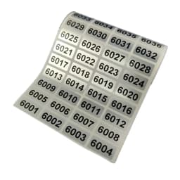 1000 Labels Consecutive Number Inventory Storage Sticker Waterproof 20mm x 10mm 001 to 10000 For Choice