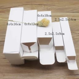 10pcs Multi Size Rectangular 4*4*12 16 10cm Packaging Box Packaging Folding Boxes For Essential Candle Gift Oil Bottle Package