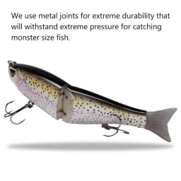 Bassdash Swimbaits Pike Trout Glide Baits Minnow Hard Bass Fishing Lure 17.8cm/62.5g 11.5cm/18.4g