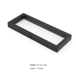 PE Film Jewelry Storage Box 3D Packaging Case Gemstone Free Stand Floating Frame Membrane Ring Earrings Necklace Display Holder