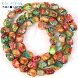 5x5x7mm Natural Stone Sea Sediment Jaspers Flat Irregular Turquoises Loose Beads For Jewelry Making DIY Bracelet Accessories