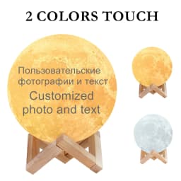 Photo Customize Moon Lamp 2/3/16 Colors Night Light Photo Custom Picture Engraved Moon Light Gift for Wife,Husband,Kids