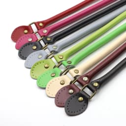 2PCS Bag Strap Genuine Leather DIY Handmade Handles for Crossbody Replacement Shoulder Handbag Wallet Handle 40cm