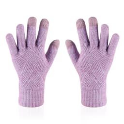 Female Winter Warm Knitted Full Finger Gloves Men Solid Woolen Touch Screen Mittens Women Thick Warm Cycling Driving Gloves H46
