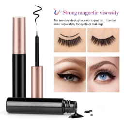 Magnetic Mink Eyelashes 2/3/5/10 Pairs Soft False Eyelashes Natural Magnetic Mink Lashes Liquid Eyeliner Tweezer Sets Makeup Hot
