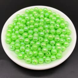 6 8 10mm AB Color Plating Acrylic Beads Loose Spacer Round Garment Jewelry Making DIY #RoLi