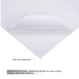 1mm Thick EVA Foam Sheets Roll Spone Foam Craft EVA Sheets White Self Adhesive Back DIY Handmade Making Material 6.56ft x11.8Inc