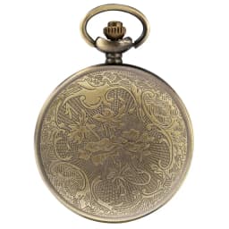 Antique Bronze Insect Design Quartz Pocket Watch Hollow Leaf Cover Retro Sweater Necklace Pendant Souvenir FOB Pocket Clock Gift